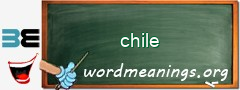 WordMeaning blackboard for chile